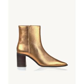 Bota Salto Médio Grunge Ouro Velho