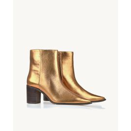 Bota Salto Médio Grunge Ouro Velho
