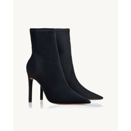 Bota Salto Alto Neoprene Preta