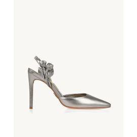 Slingback Salto Alto Shine Old Silver