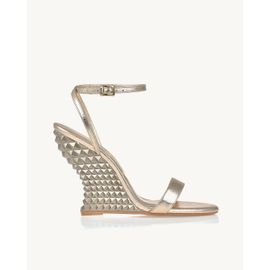 Anabela Salto Alto Metalizado Light Gold