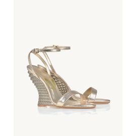 Anabela Salto Alto Metalizado Light Gold
