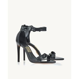 Sandália Salto Alto Couro Preto